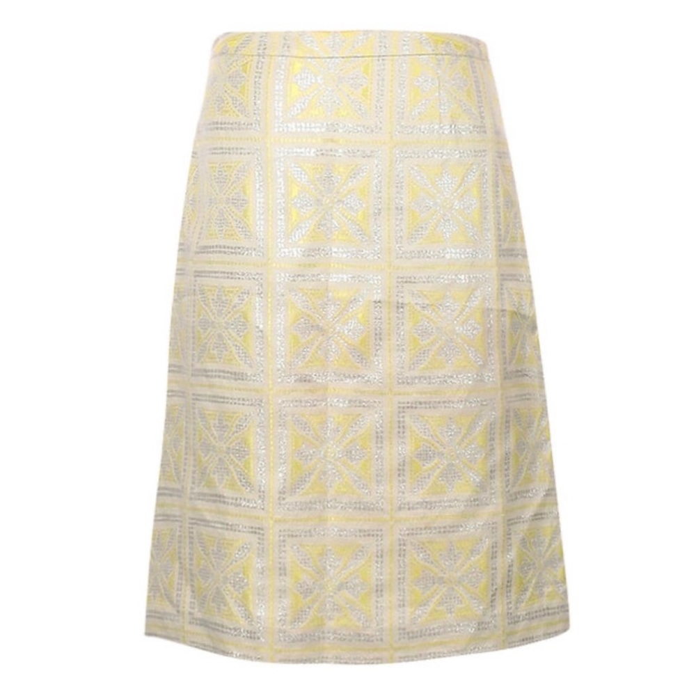 Etcetera Silver Tiled A-line Skirt
